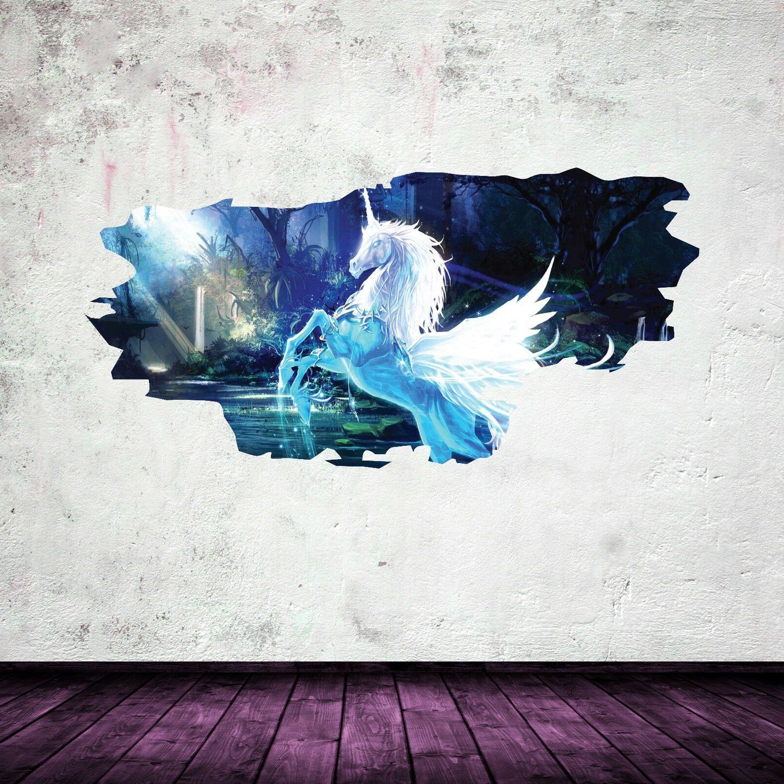 unicorno muro adesivi parete decalcomania camera da