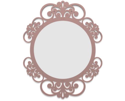 vienna specchio decorato ovale parete cornice legno