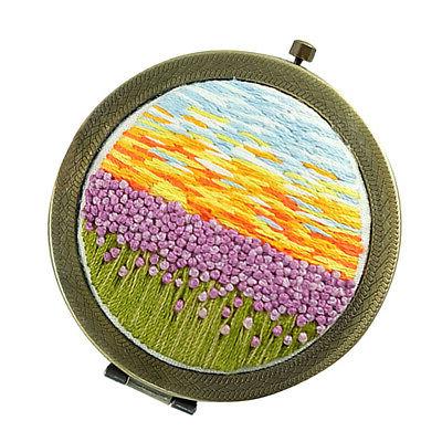 vintage cross stitch flower leaves pittura ricamo