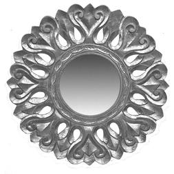 Miroir Mural Cadre en Bois Argent 24 " - Mural D&eacute;cor - -acc