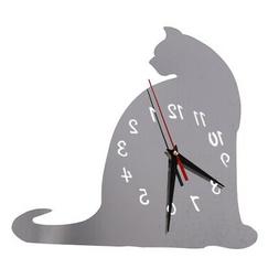 O Gatto 3d Orologio Da Camera Da Letto Muto G6d9