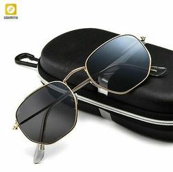 Occhiali da sole Donna Uomo Esagonale Marchio Designer Retro