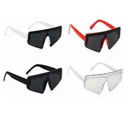 Occhiali sole uomo Futuristici Rettangolari Sport Sportivi M