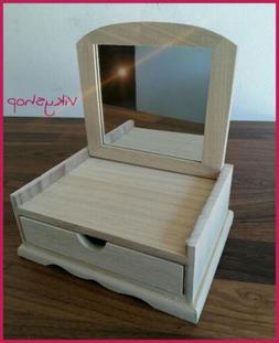 O Legno Grezzo Cassetto Decoupage 18x15 Cm Bambina