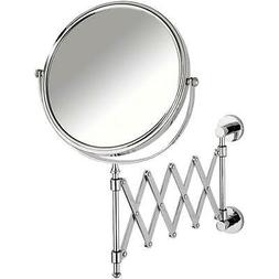 Wenko Power-Loc Telescopico Cosmetico Specchio, Fronte-Retro