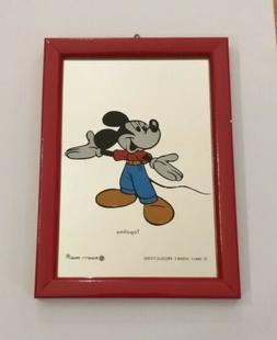 QUADRO QUADRETTO SPECCHIO-DISNEY TOPOLINO MICKEY MOUSE-RIGHE