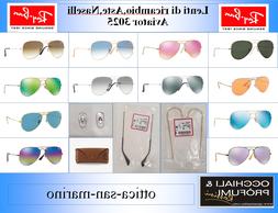 RAY BAN 3025 AVIATOR. LENTI DI RICAMBIO, ASTE, NASELLI, ASTU