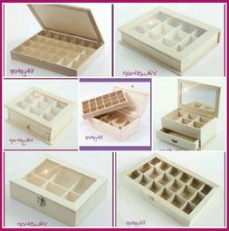 SCATOLA LEGNO GREZZO 5 6 9 12 18 26 28 SCOMPARTI organizer c