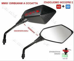 Specchietti Retrovisori Per Moto Logo Kawasaki Z750 Rosso
