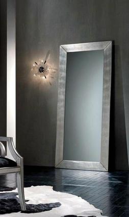 Era Rettangolare Moderna Con Cornice Foglia Argento X Camera