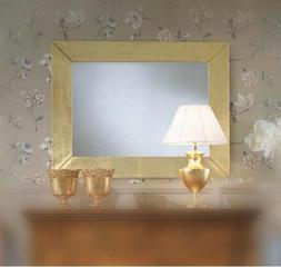 Era Rettangolare Moderna Con Cornice Foglia Oro  X Camera In