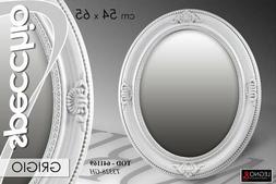 Era Specchio 65*54 Ovale Grigio Chiaro Legno Shabby Chic Tod