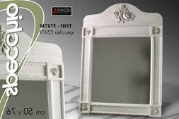 Era Specchio 78*50 Cm Bianco Panna Legno Cornice Shabby Chic