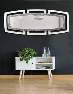 Era Totem Laccata Avorio Edecorata In Foglia Argento L.70xh.