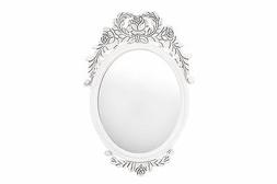 O A Muro Camera Bagno Trucco Legno Bianco Specchiera Intagli