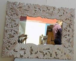 O Barocco In Legno Intarsiato Cm 120x90 Disp. Bianco Decapat