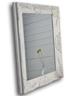 O Bianco 62 X 52cm Legno Nuovo Muro Barocco Bagno Con Suppor