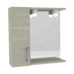 O Con 1 Ante Da Bagno Specchiera Pensile Rovere Grigio