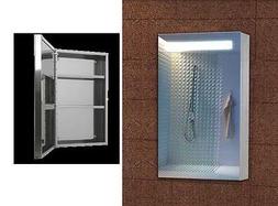 O Contenitore  In Acciaio Inox Cm.40x 67 P.15 Con Luce Nasco