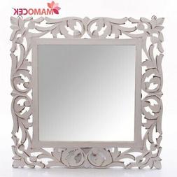 O Cornice In Legno Bianco Intarsiato 60x60 Decorazione Casa 