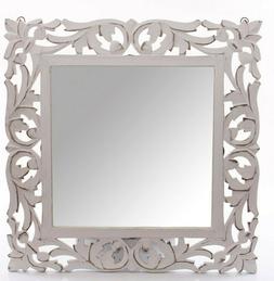 O Cornice Legno Intagliato Bianco Decorazione Casa Shabby Bo
