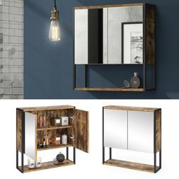 O Da Bagno Design Industriale Con Mensola E Ripiani 2 Colori