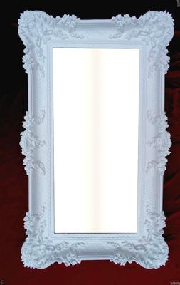 O Da Parete Barocco Bianco Bagno Decorazione 97x58 Grande