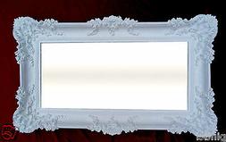 O Da Parete Barocco Bianco Specchio Repro Decorazione 97x57 