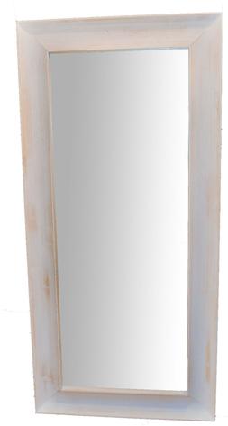 O Da Parete Cm. 90x190 Cornice In Legno Bianco Shabby Chic. 