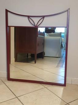 O Da Parete In Ferro Battuto Laccato Bordeaux