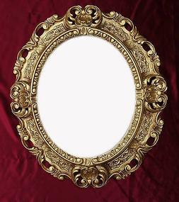 O Da Parete In Oro Ovale 45x38 Cm Barocco Antico Repro Vinta