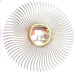 O Da Parete Moderno Dorato Con  Raggi Per Decorazione Arreda