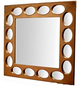O Da Parete Per Ingresso 80x80 Cornice Moderna Foglia Rame M