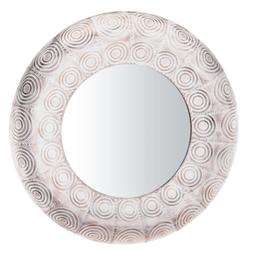 O Da Parete Tondo Bianco E Color Rame 75cm Kollam