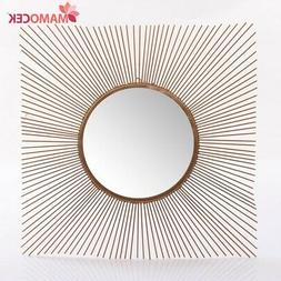 O In Metallo Oro Bronzo Tondo Raggiera Quadrata 60x60 Cm Bag