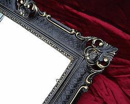 O In Stile Barocco Muro Nero/oro Antico Rococo 90x70 Cm Repr