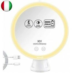 O Ingranditore 10x, Specchio Trucco Con Luci A 46 Led, 3 Col