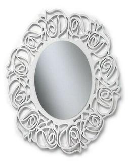 O Moderno Con  Cornice Ovale Traforata/colore Bianco