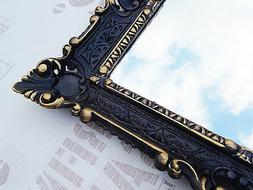 O Muro Oro Nero Barocco Repro Bagno Da Parrucchiere 56x46 1