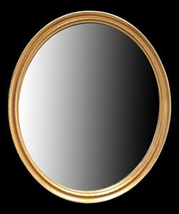 specchio oro ovale con verziertem cornice barocco