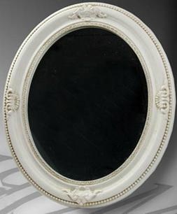 O Ovale Legno 65*54 Cm Avorio Specchiera Classico Moderno Sa