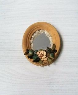 O Ovale Piccolo Marrone Con Merletto E Fiorellini 81066