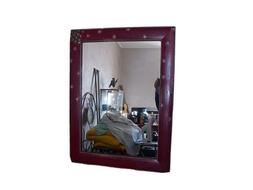 O Parete Moderno Specchio Rosso Bordeaux  Specchio Legno