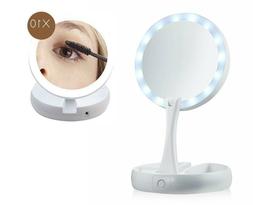 O Per Trucco Make Up Pieghevole Con Lente 10x A Led Lampada 