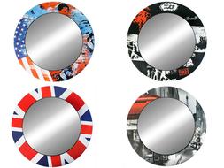 O Rotondo A Parete 50 Cm Cornice Con Stampa Citt&agrave; Stile Mod