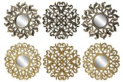 O  Set 3 Pezzi Arredo Cristallo Decape' Oro Bronzo