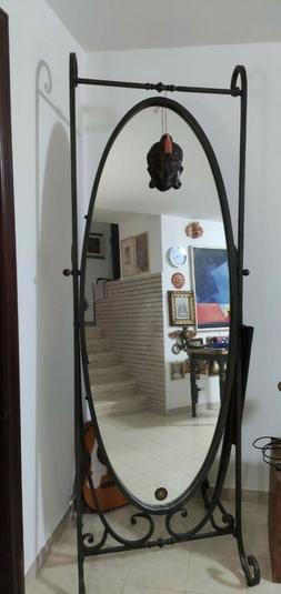 O / Specchiera In Ferro Battuto Basculante 220cm Altezza