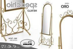 O Specchiera In Metallo Da Terra Colore Oro 47*40*172 Cm Iro