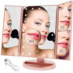 O Trucco Con Luci,specchio Per Led 21 Oro Rosa